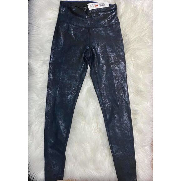 CK Performance Navy Metallic Leggings - Picture 1 of 5